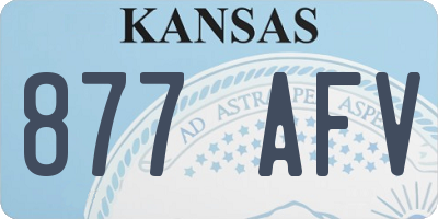 KS license plate 877AFV