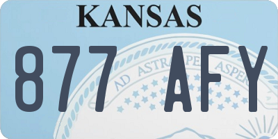 KS license plate 877AFY