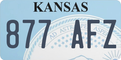 KS license plate 877AFZ