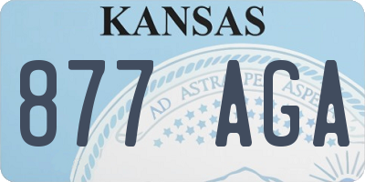 KS license plate 877AGA
