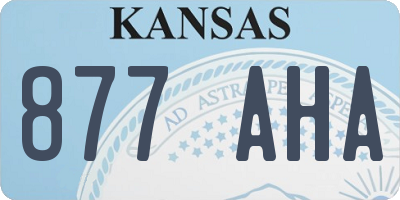 KS license plate 877AHA