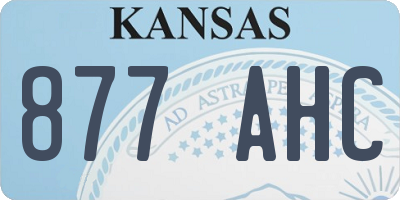 KS license plate 877AHC