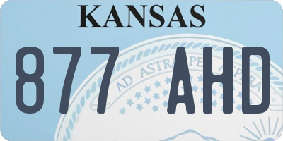 KS license plate 877AHD