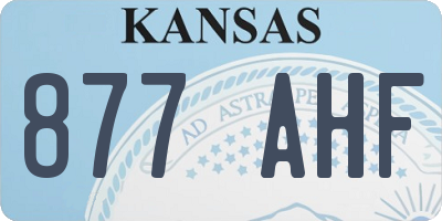 KS license plate 877AHF
