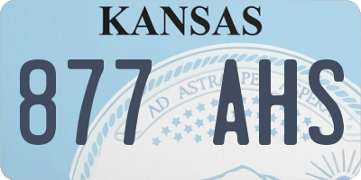 KS license plate 877AHS