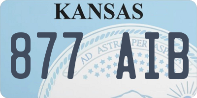 KS license plate 877AIB
