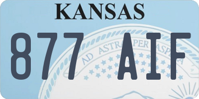 KS license plate 877AIF