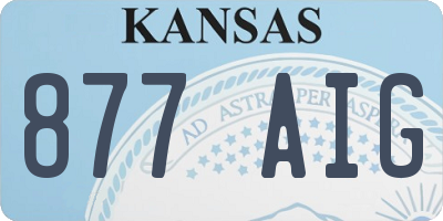 KS license plate 877AIG