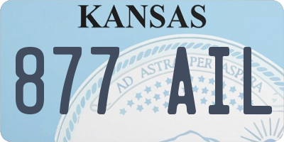 KS license plate 877AIL