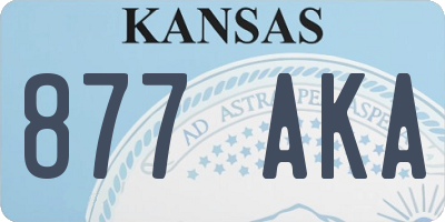 KS license plate 877AKA
