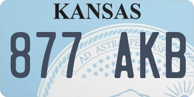 KS license plate 877AKB