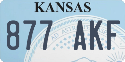 KS license plate 877AKF