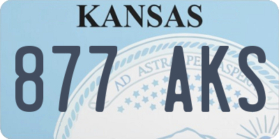 KS license plate 877AKS