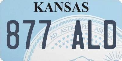 KS license plate 877ALD