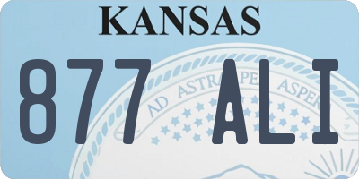 KS license plate 877ALI
