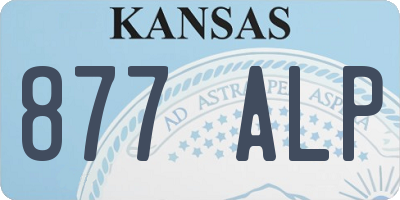 KS license plate 877ALP