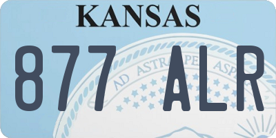 KS license plate 877ALR