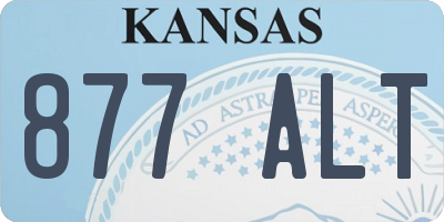 KS license plate 877ALT