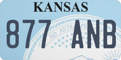 KS license plate 877ANB