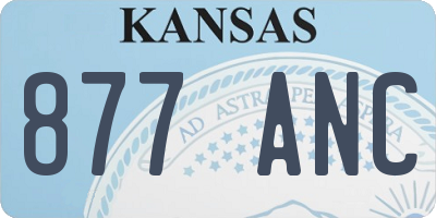 KS license plate 877ANC