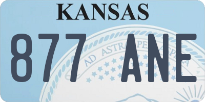 KS license plate 877ANE