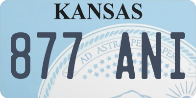 KS license plate 877ANI
