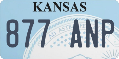 KS license plate 877ANP