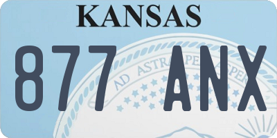 KS license plate 877ANX
