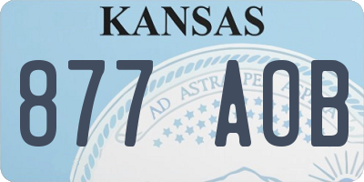 KS license plate 877AOB