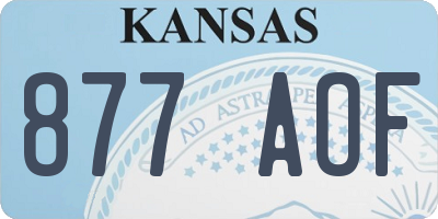 KS license plate 877AOF