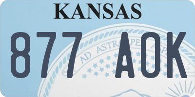 KS license plate 877AOK