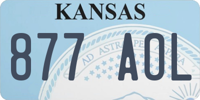 KS license plate 877AOL