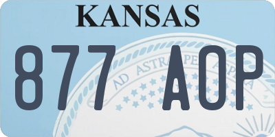 KS license plate 877AOP