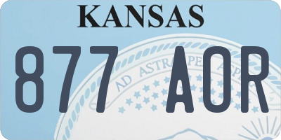 KS license plate 877AOR