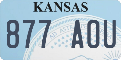 KS license plate 877AOU