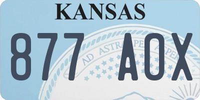 KS license plate 877AOX