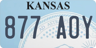 KS license plate 877AOY