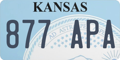 KS license plate 877APA