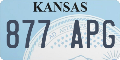 KS license plate 877APG