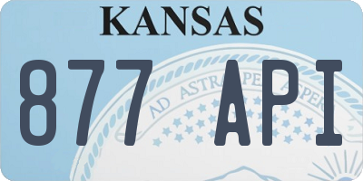 KS license plate 877API