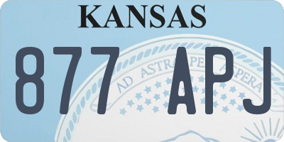 KS license plate 877APJ