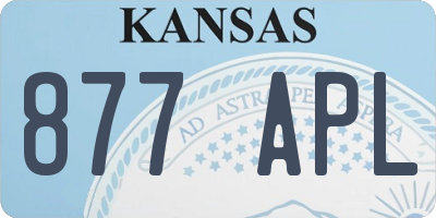 KS license plate 877APL