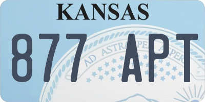KS license plate 877APT
