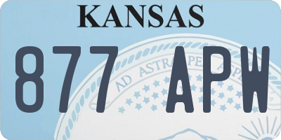 KS license plate 877APW