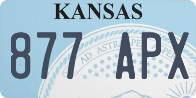 KS license plate 877APX