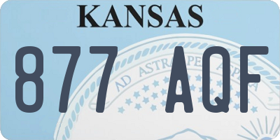 KS license plate 877AQF