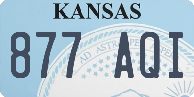 KS license plate 877AQI