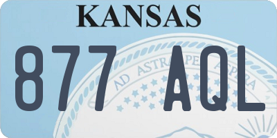 KS license plate 877AQL