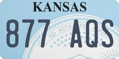 KS license plate 877AQS