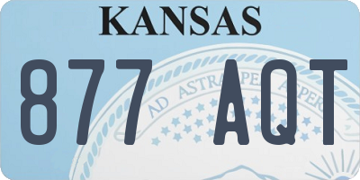 KS license plate 877AQT